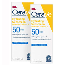 Load image into Gallery viewer, Hydrating Mineral Sunscreen SPF 50 Face Lotion