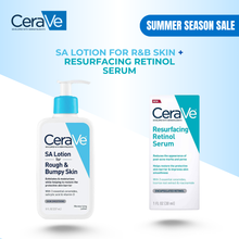 Load image into Gallery viewer, SA Lotion for Rough &amp; Bumpy Skin + Resurfacing Retinol Serum