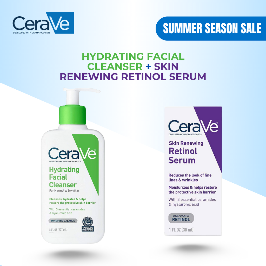 Hydrating Facial Cleanser + Skin Renewing Retinol Serum