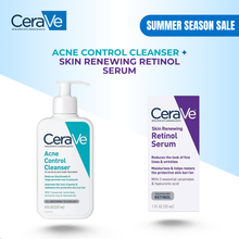 Load image into Gallery viewer, Acne Control Cleanser + Skin Renewing Retinol Serum